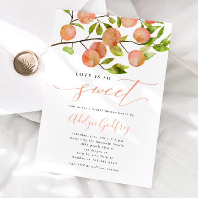 Peach Bridal Shower Invitation (Creator Uploaded)
