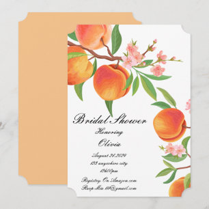 PEACH BRIDAL SHOWER INVITATION