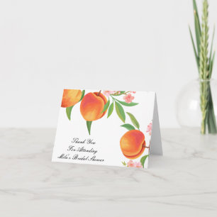 PEACH BRIDAL SHOWER THANK YOU CARD