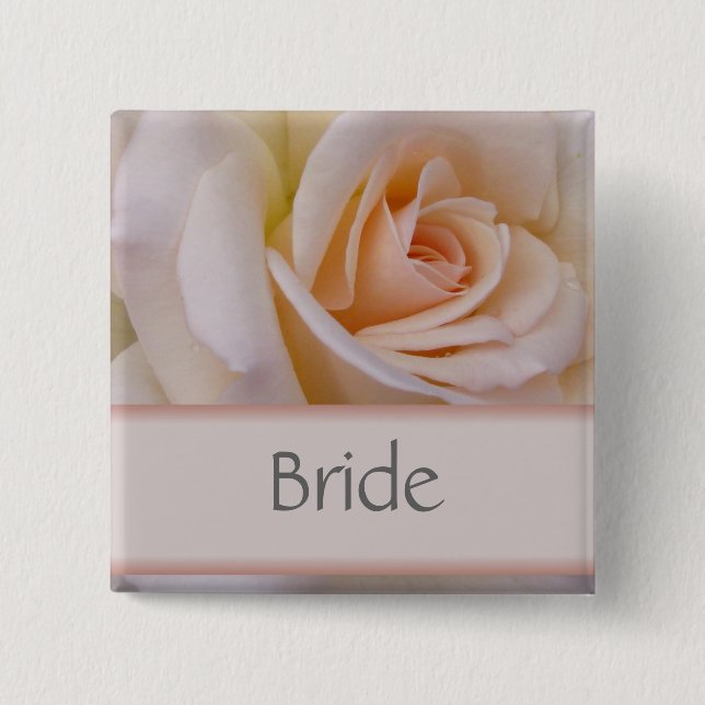 Peach Bride Wedding PIn (Front)