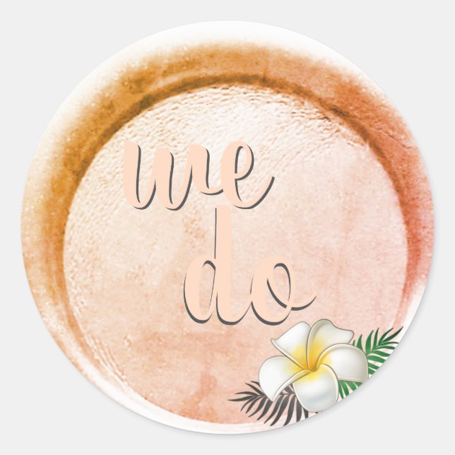 *~* Peach Bronze Floral Wax Seal Stamp Wedding  (Front)