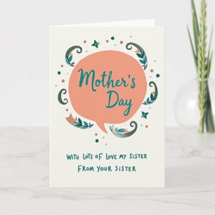 Peach Bubble Mothers Day Card