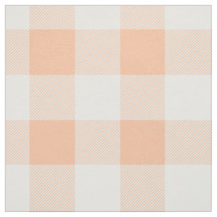 Peach Buffalo Check Pattern Fabric