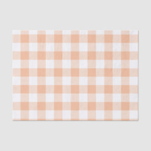 Peach Buffalo Check Pattern Tissue Paper
