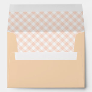 Peach Buffalo Plaid Lined Envelope
