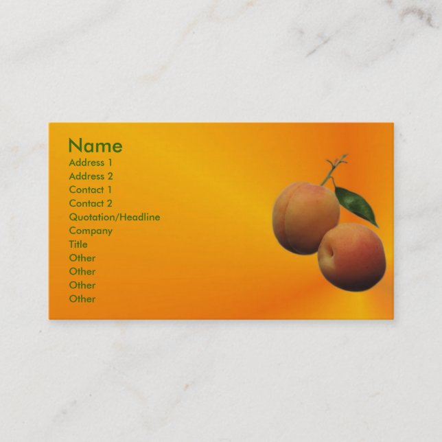 Peach Business Card (Front)