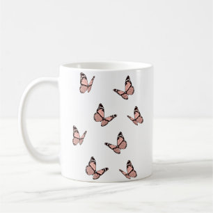 Peach Butterflies Coffee Mug
