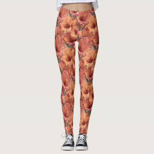 Peach Cardio Amaryllis Aesthetic Thank You Gifts Leggings