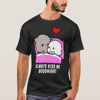 Peach Cat and Goma Always Kiss Me Goodnight Classi T-Shirt