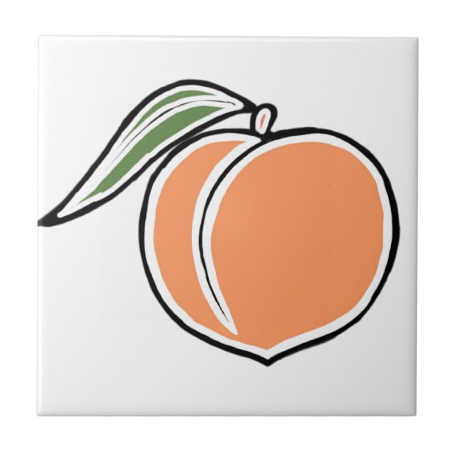 Peach Ceramic Tile (Front)