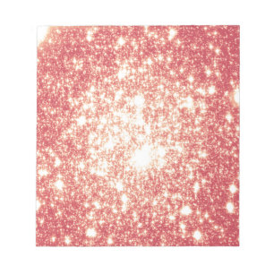 Peach Champagne Stars Notepad