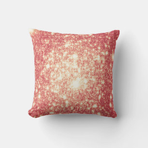 Peach Champagne Stars Pillow
