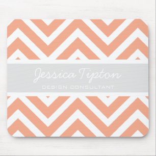 Peach Chevron Mousepad   TBM