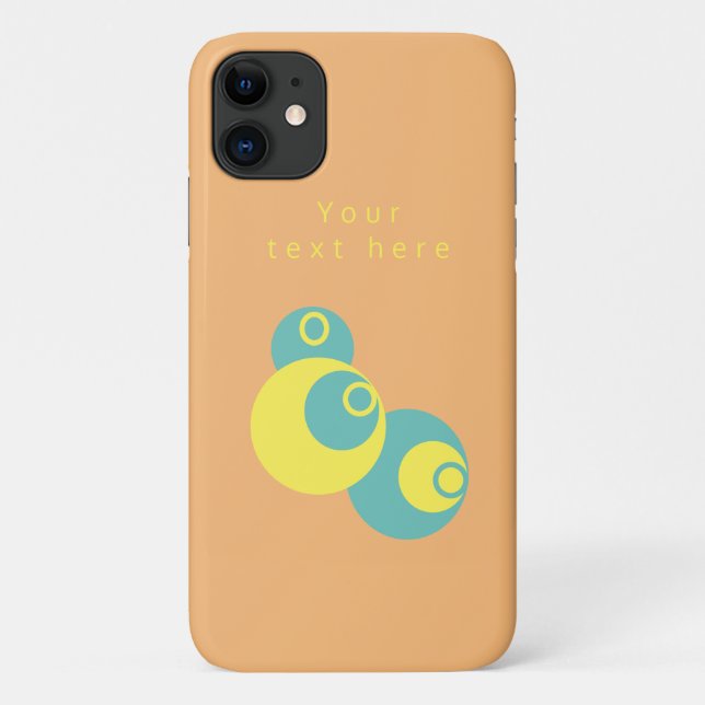 peach circle minimal modern iPhone / iPad case (Back)