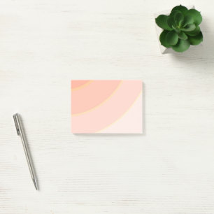 Peach Circular Swirls ombre Post-it Notes