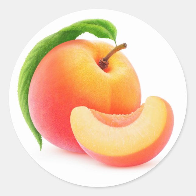 Peach Classic Round Sticker (Front)