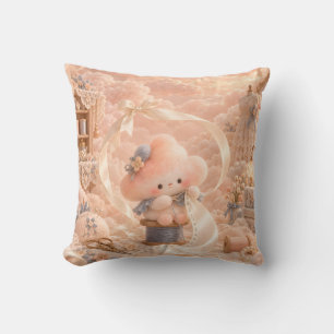 Peach Cloud Tailor Whimsical Sewing Studio Cushion