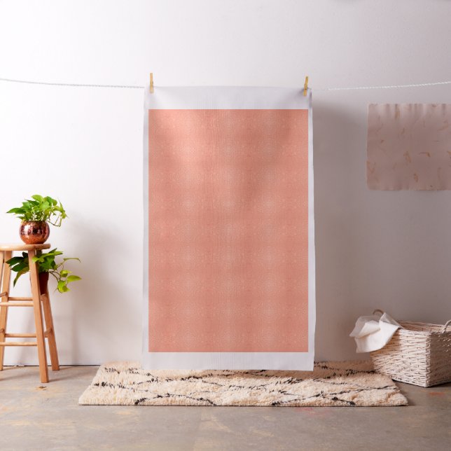 Peach coloured background with water drops fabric (In Situ)