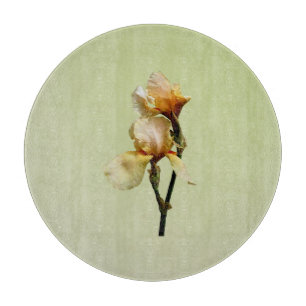 Peach Coloured Irises Cutting Board