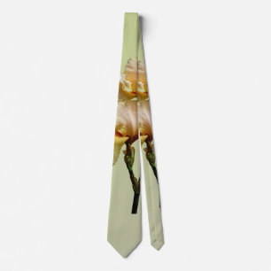 Peach Coloured Irises Tie