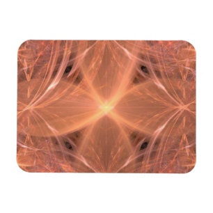 Peach Coloured Swirling Cross Magnet