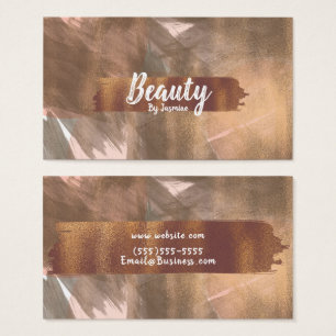 Peach & Copper Bronze Chic Modern Brush Stroke