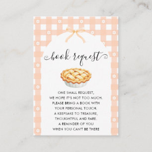 Peach Coquette Pumpkin Pie Book Request Enclosure Card