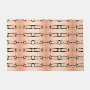 Peach Coral Designer Throw Mat