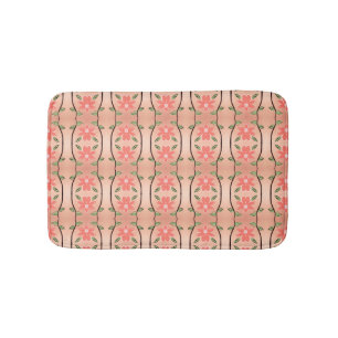 Peach Coral Floral Mat