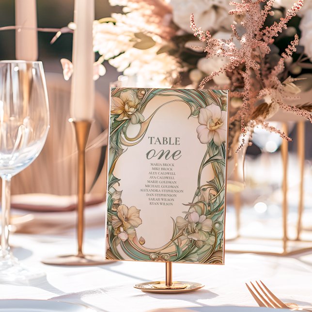 Peach Cream Bloom wedding Table Number (Creator Uploaded)