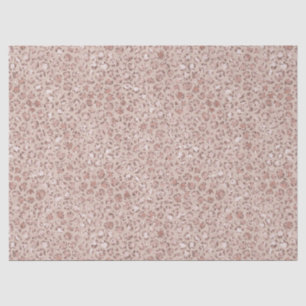 Peach Cream Blush Leopard Print Glitter        Tissue Paper