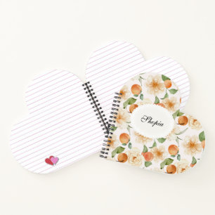 Peach & Cream Floral Elegant Notebook Cover Design