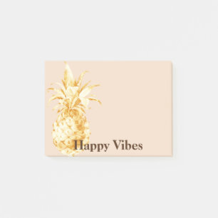 Peach Cream Yellow Gold Pineapple Confetti Post-it Notes