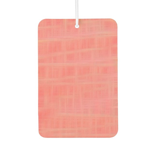 Peach criss cross car air freshener (Front)