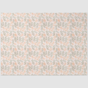 Peach Cute Floral Pastels Tissue Paper