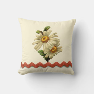 Peach Daisy Cushion
