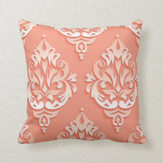 Peach Design Designer Pillow