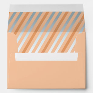 Peach Diagonal Stripes Christmas Envelope