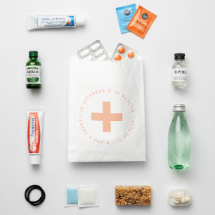 Peach Emergency Kit In Sickness and in Health  Favour Bag