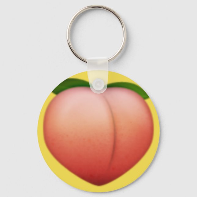 Peach emoji key ring (Front)