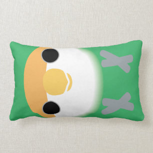 "Peach-faced Lovebird (Seagreen) Lumbar Cushion