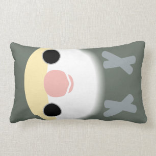 Peach-faced Lovebird (White-faced Slate) Lumbar Cushion