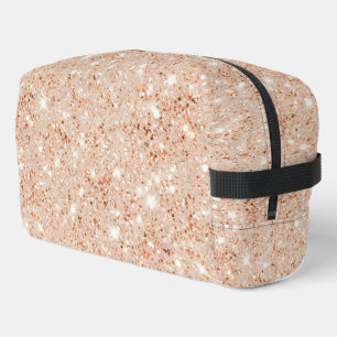 Peach Faux Glitter Dopp Kit