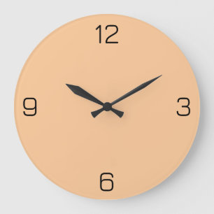 Peach FBC896 Colour with Add Your Name Option Large Clock