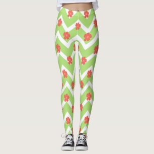 Peach Floral Bedspread Leggings