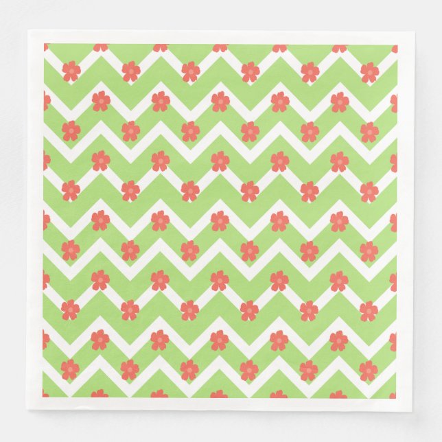 Peach Floral Bedspread Napkin (Front)