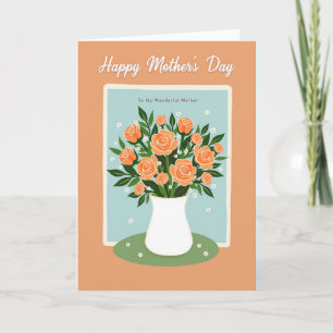 Peach Floral Bouquet Card