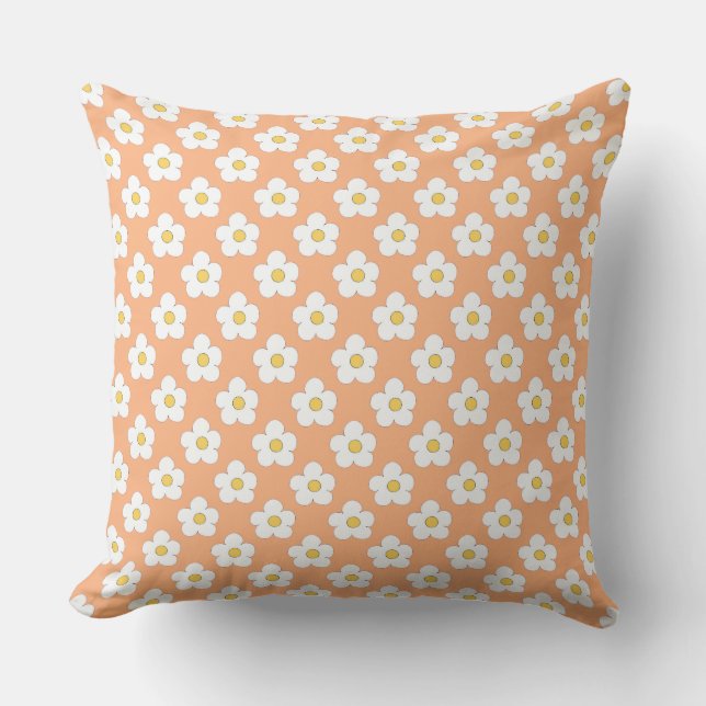 Peach Floral Cushion (Front)