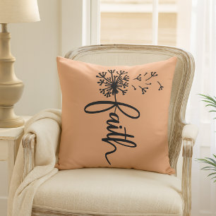 Peach Floral Cushion