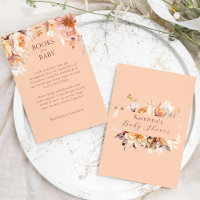 Peach Floral Fall Baby Shower Books For Baby